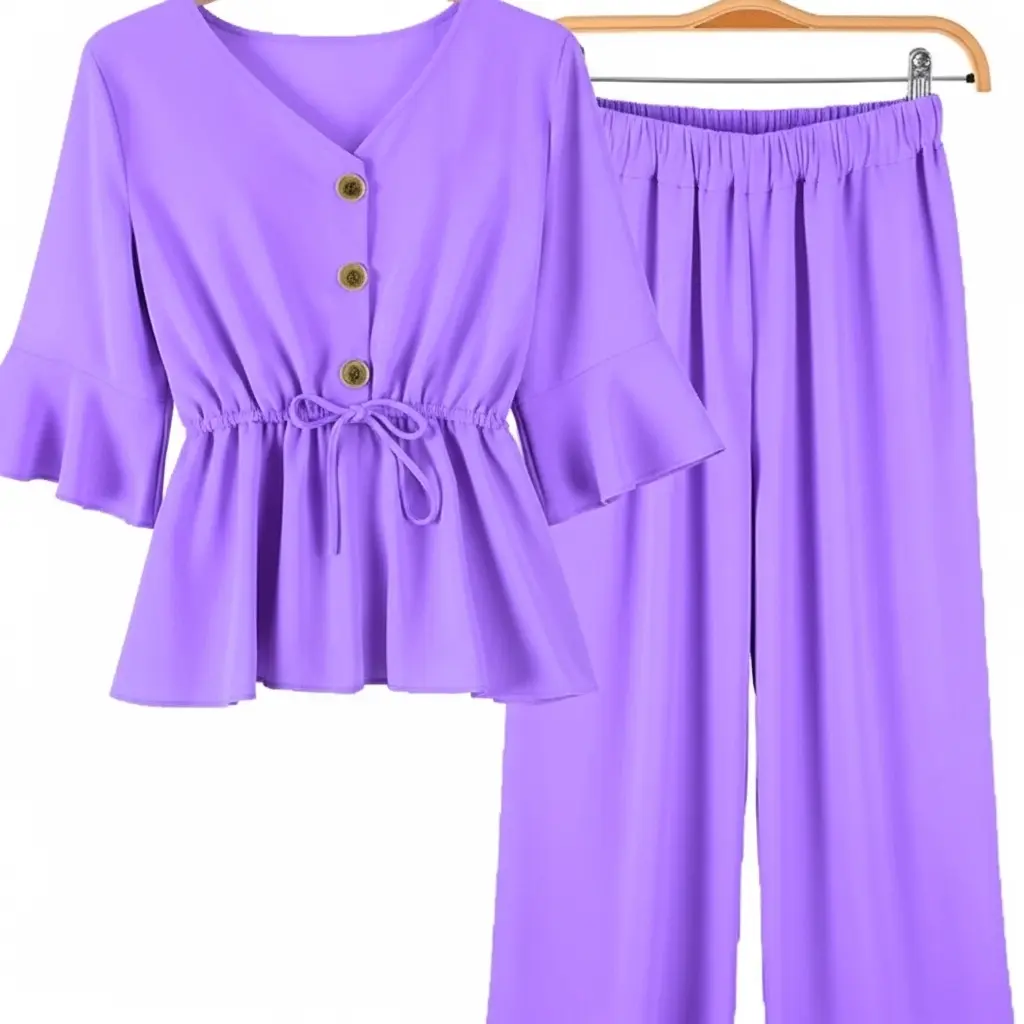 Trendy Stylish Solid Top With Palazzo