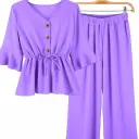 Trendy Stylish Solid Top With Palazzo