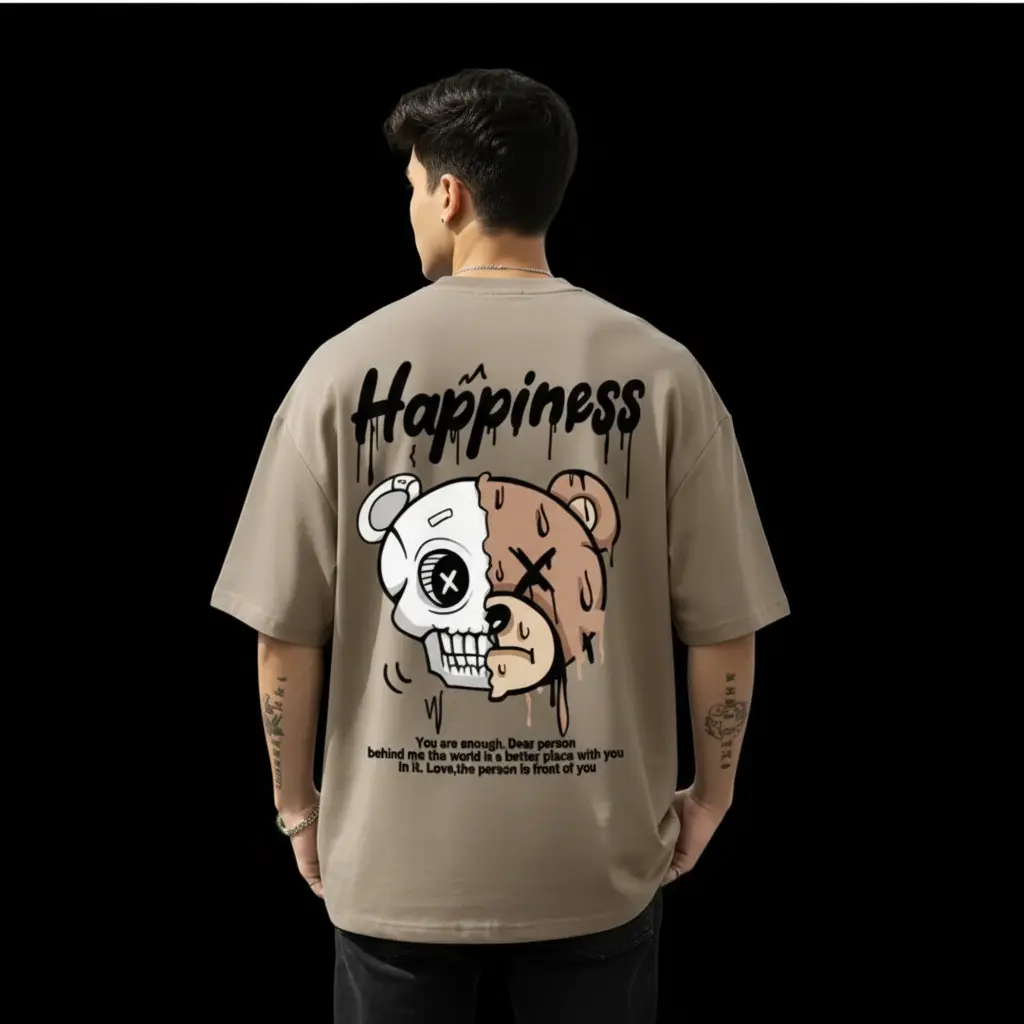 Mens Round Neck Oversized T Shirt (S)