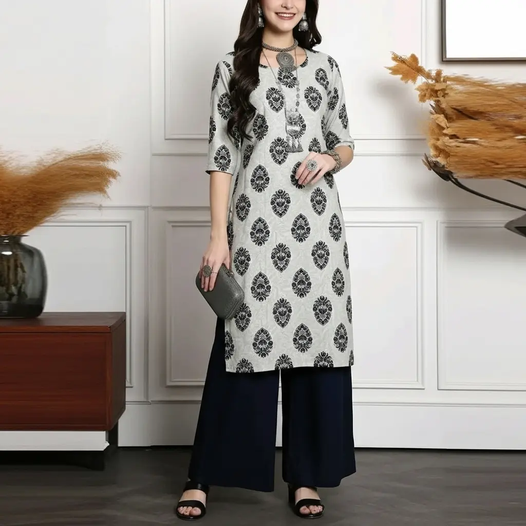 Polyster/crepe fabric-kurti for woman (S)